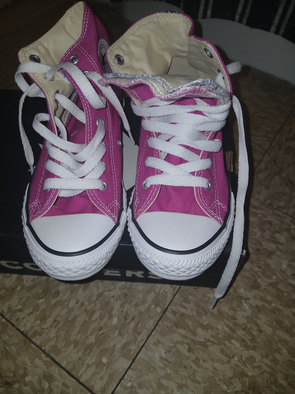 Converse Kids Hot Pink High-Top Canvas Sneakers
